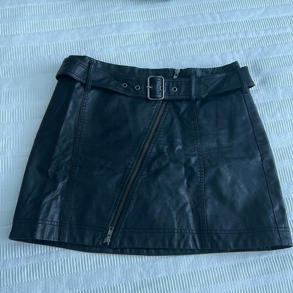 Free people leather skirt
